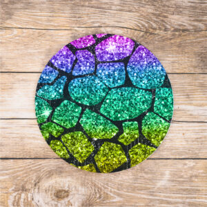 Glitter animal print mousepad