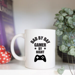 Dad by day gamer by night mug