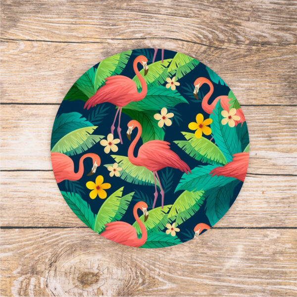 Flamingo print mousepad