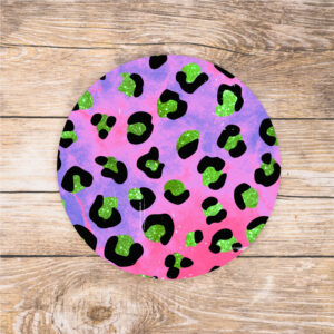 glitter leopard print mouse pad