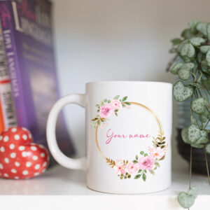 gold and rose wreath name