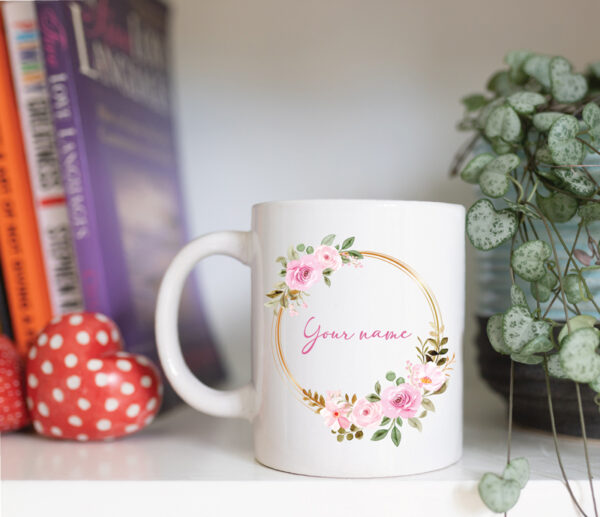 gold and rose wreath name