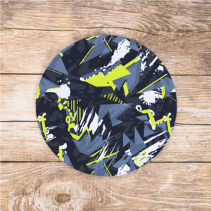 Grey and yellow abstract mousepad