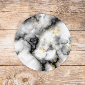 Grey and gold marble mousepad