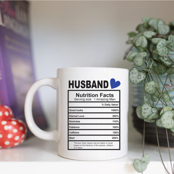 Husband nutrition facts mug