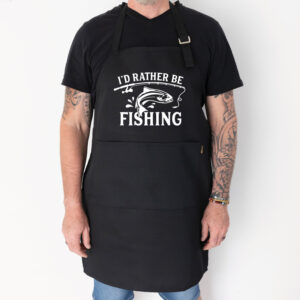 I'd rather be fishing apron