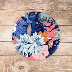 Tropical abstract floral mousepad