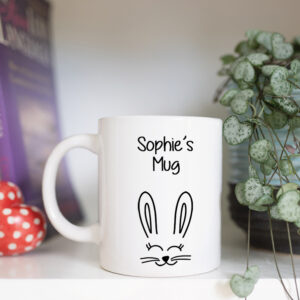Personalised bunny face mug