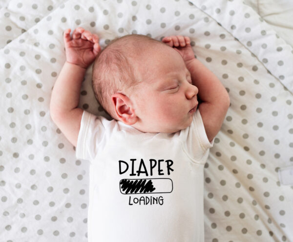 Diaper loading babygrow