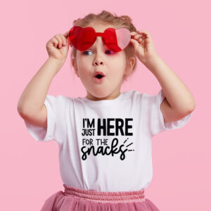 I'm here for the snacks t-shirt