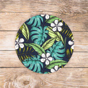 Hand drawn tropical summer coasters