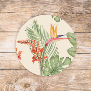 Watercolour strelitzia coaster