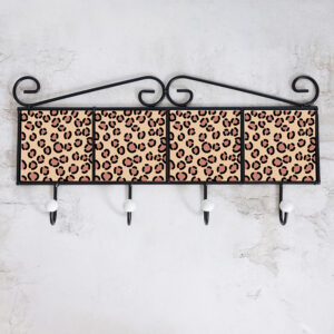 Leopard print coat hanger