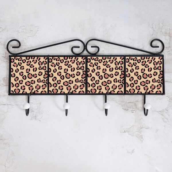 Leopard print coat hanger