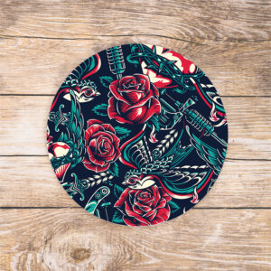 Vintage tattoo coasters