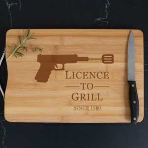 Licence to grill chopping board